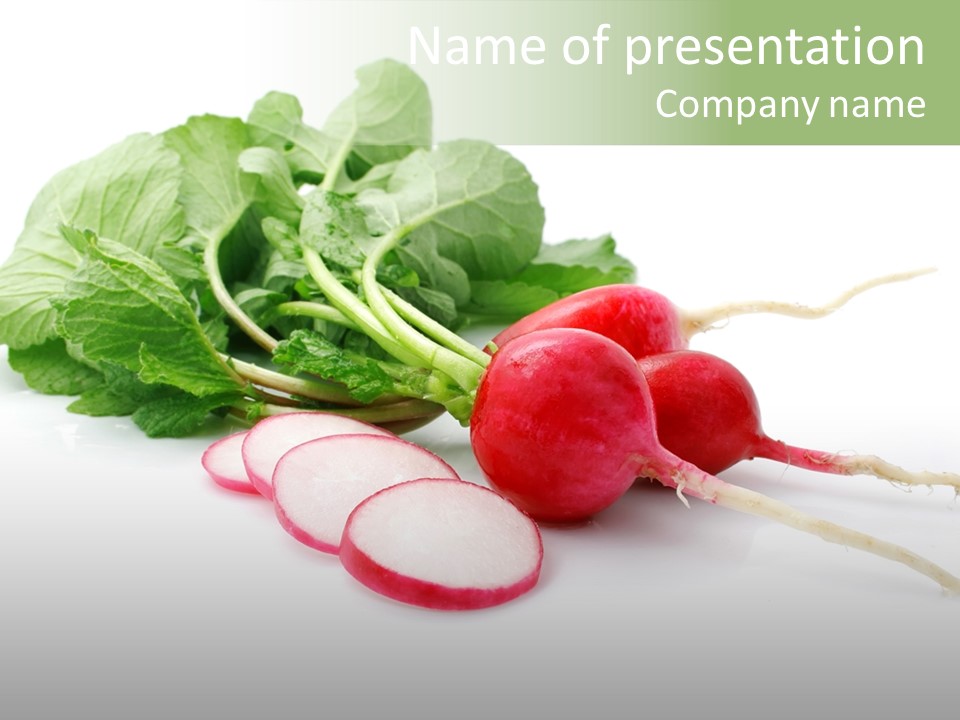 Ripe Radish Vegetarian PowerPoint Template