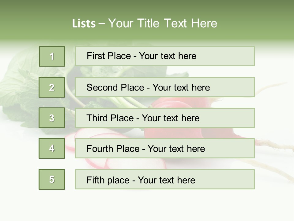Ripe Radish Vegetarian PowerPoint Template