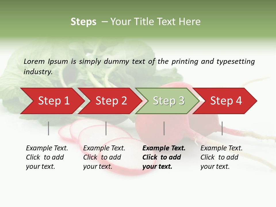 Ripe Radish Vegetarian PowerPoint Template