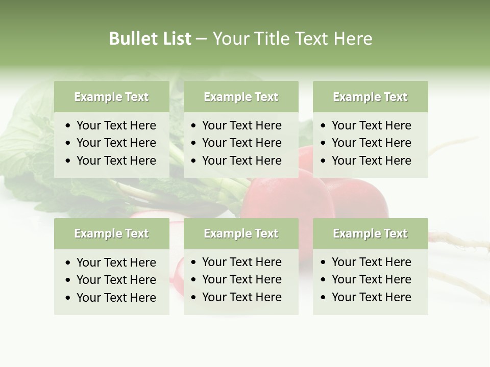 Ripe Radish Vegetarian PowerPoint Template