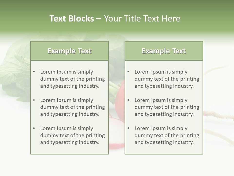 Ripe Radish Vegetarian PowerPoint Template