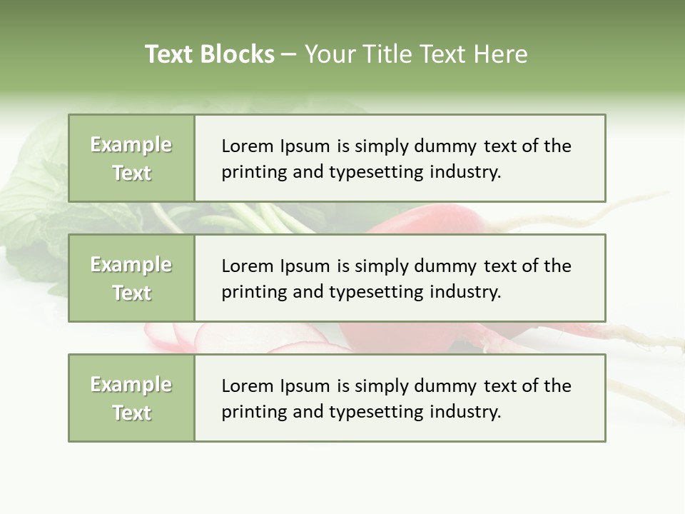 Ripe Radish Vegetarian PowerPoint Template