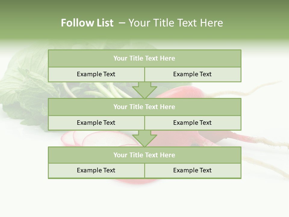 Ripe Radish Vegetarian PowerPoint Template