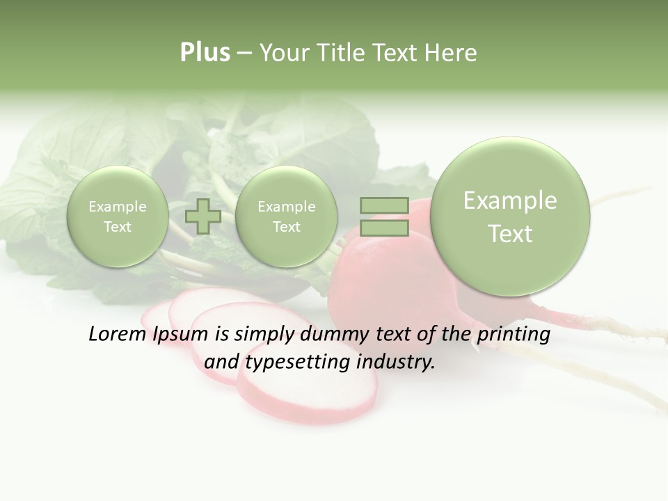 Ripe Radish Vegetarian PowerPoint Template