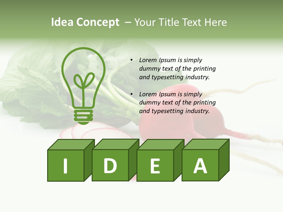 Ripe Radish Vegetarian PowerPoint Template