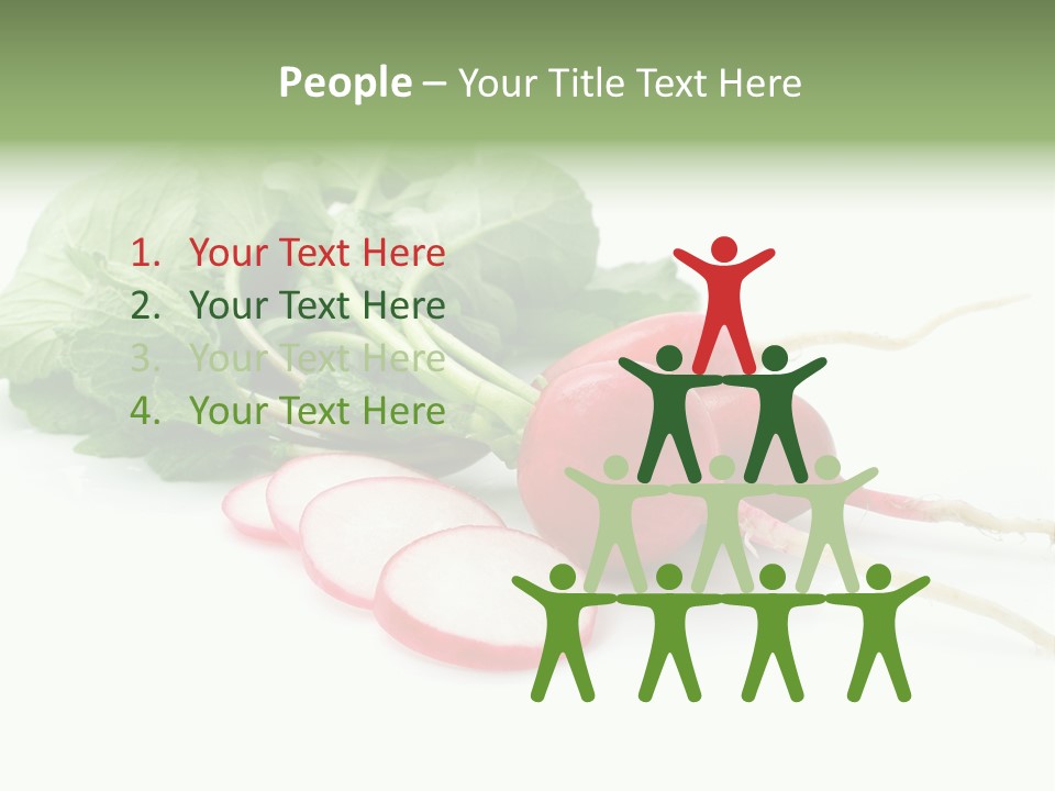 Ripe Radish Vegetarian PowerPoint Template