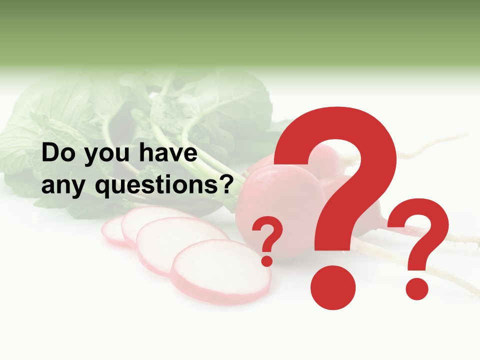 Ripe Radish Vegetarian PowerPoint Template