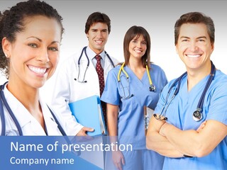 Stethoscope Doctor Clinic PowerPoint Template