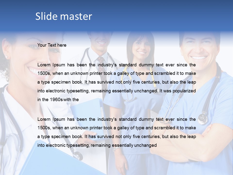 Stethoscope Doctor Clinic PowerPoint Template