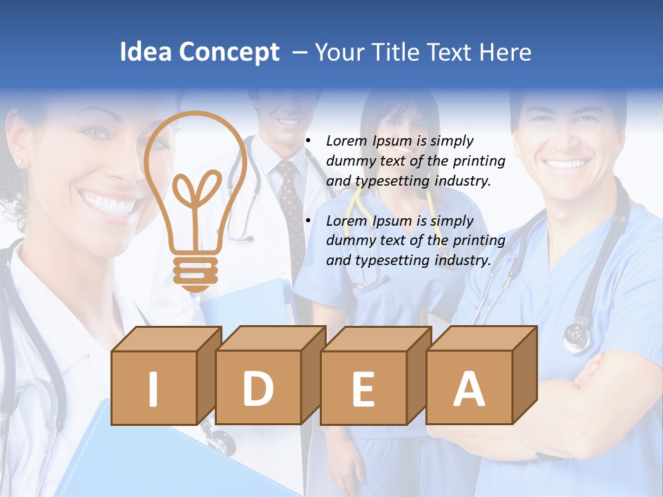 Stethoscope Doctor Clinic PowerPoint Template