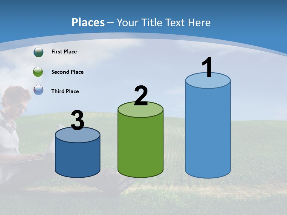 Laptop Write Connectivity PowerPoint Template