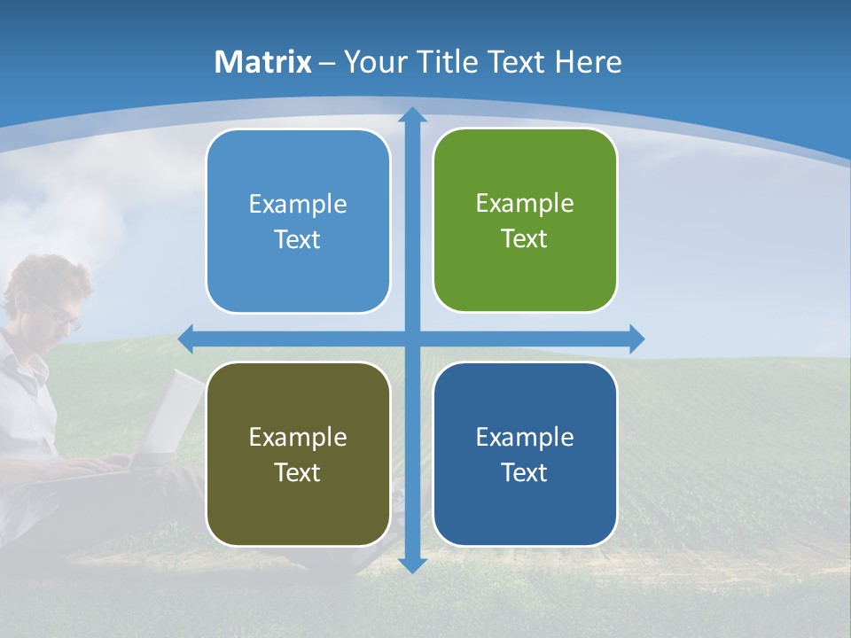 Laptop Write Connectivity PowerPoint Template