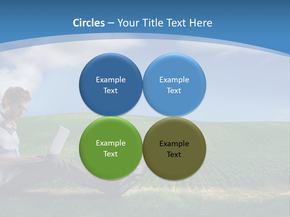 Laptop Write Connectivity PowerPoint Template