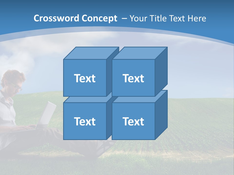 Laptop Write Connectivity PowerPoint Template