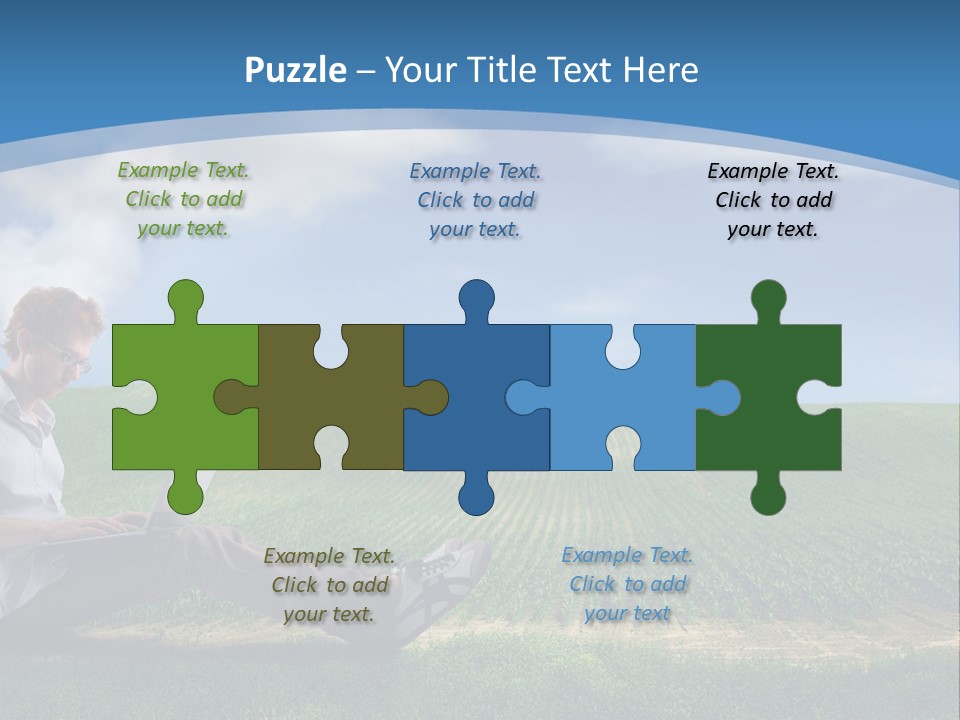 Laptop Write Connectivity PowerPoint Template