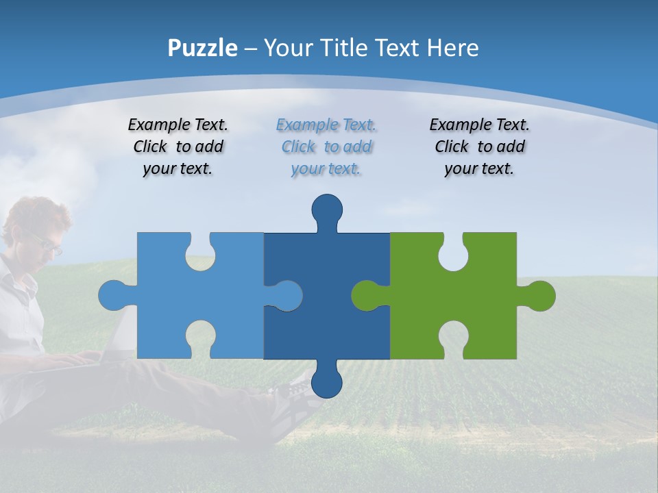 Laptop Write Connectivity PowerPoint Template