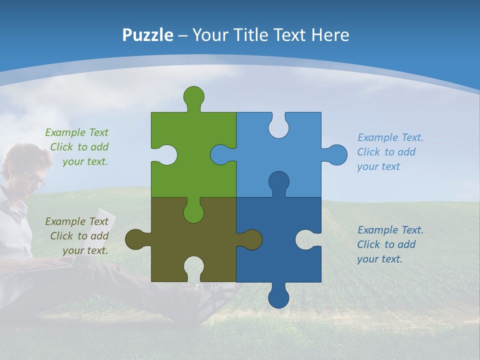 Laptop Write Connectivity PowerPoint Template