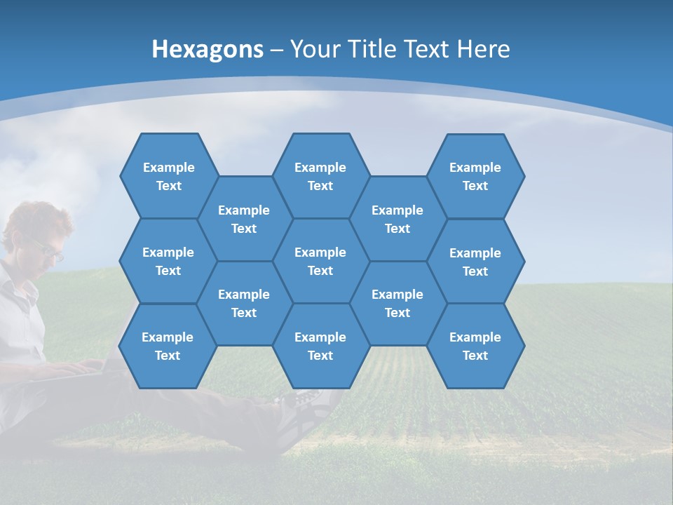Laptop Write Connectivity PowerPoint Template