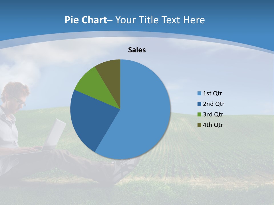 Laptop Write Connectivity PowerPoint Template