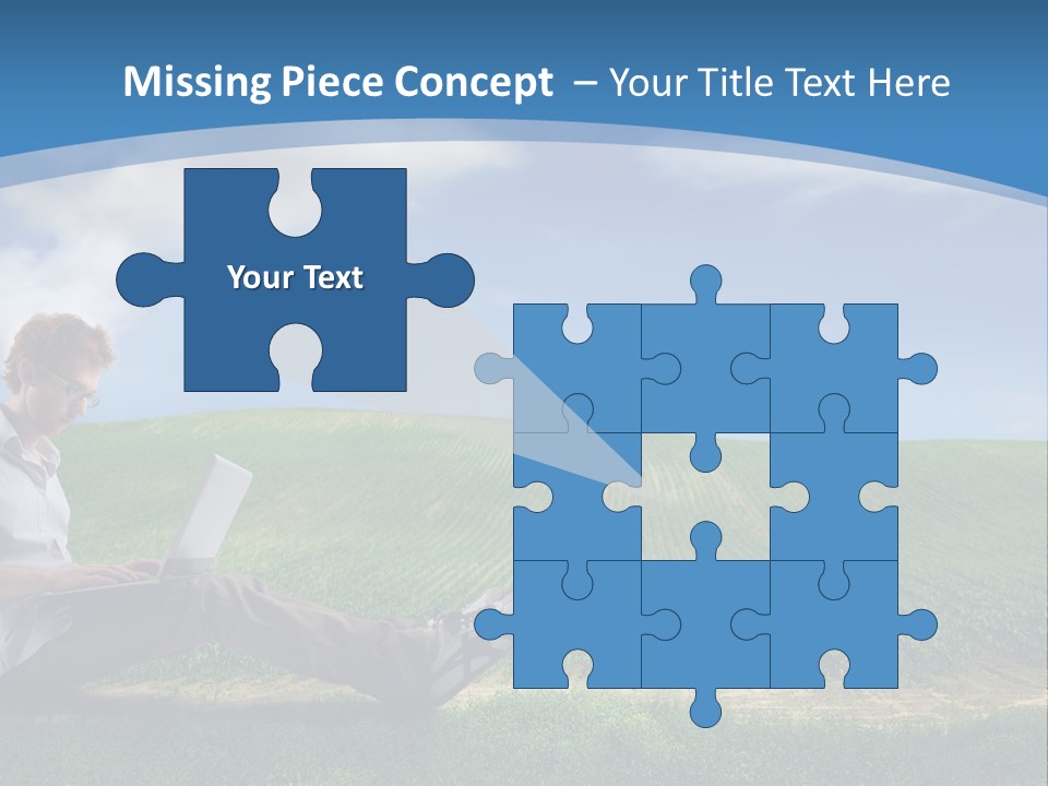 Laptop Write Connectivity PowerPoint Template