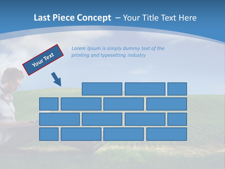 Laptop Write Connectivity PowerPoint Template