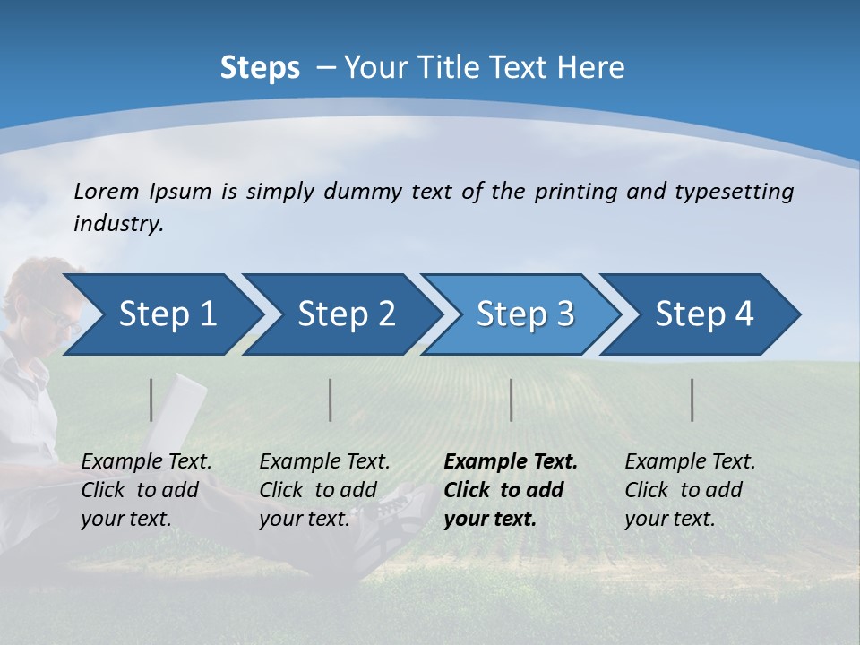 Laptop Write Connectivity PowerPoint Template