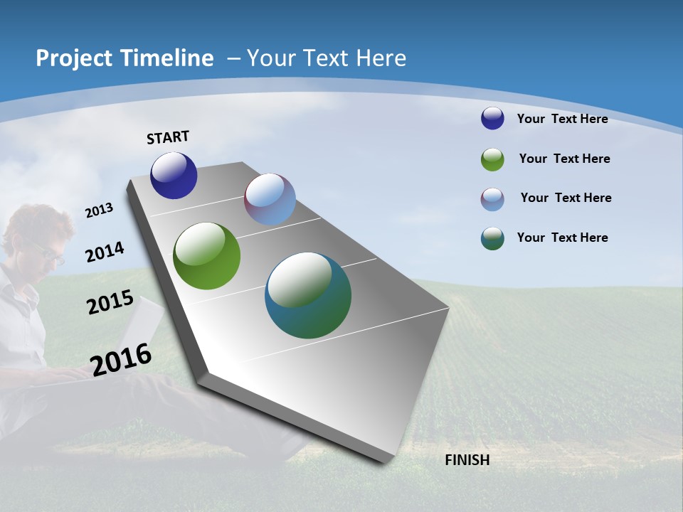 Laptop Write Connectivity PowerPoint Template