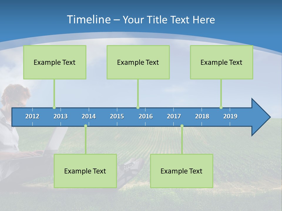 Laptop Write Connectivity PowerPoint Template