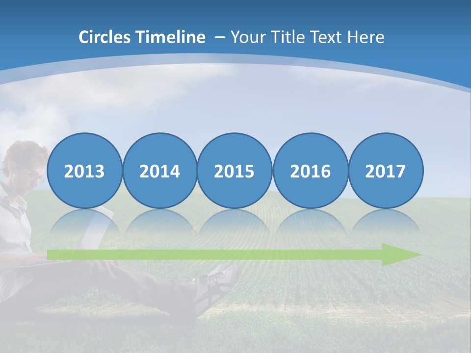 Laptop Write Connectivity PowerPoint Template
