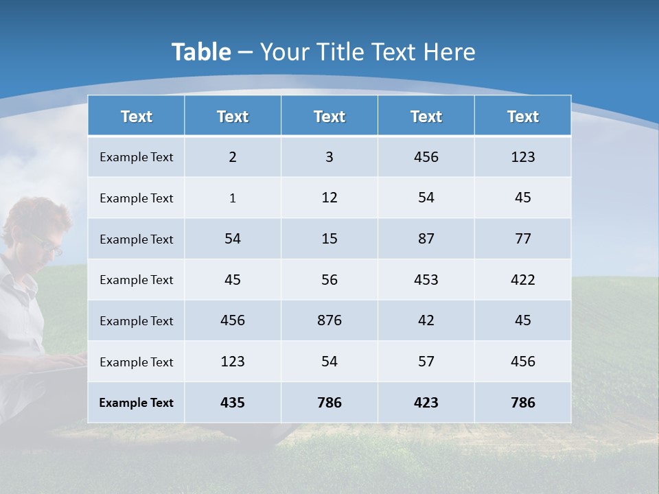 Laptop Write Connectivity PowerPoint Template