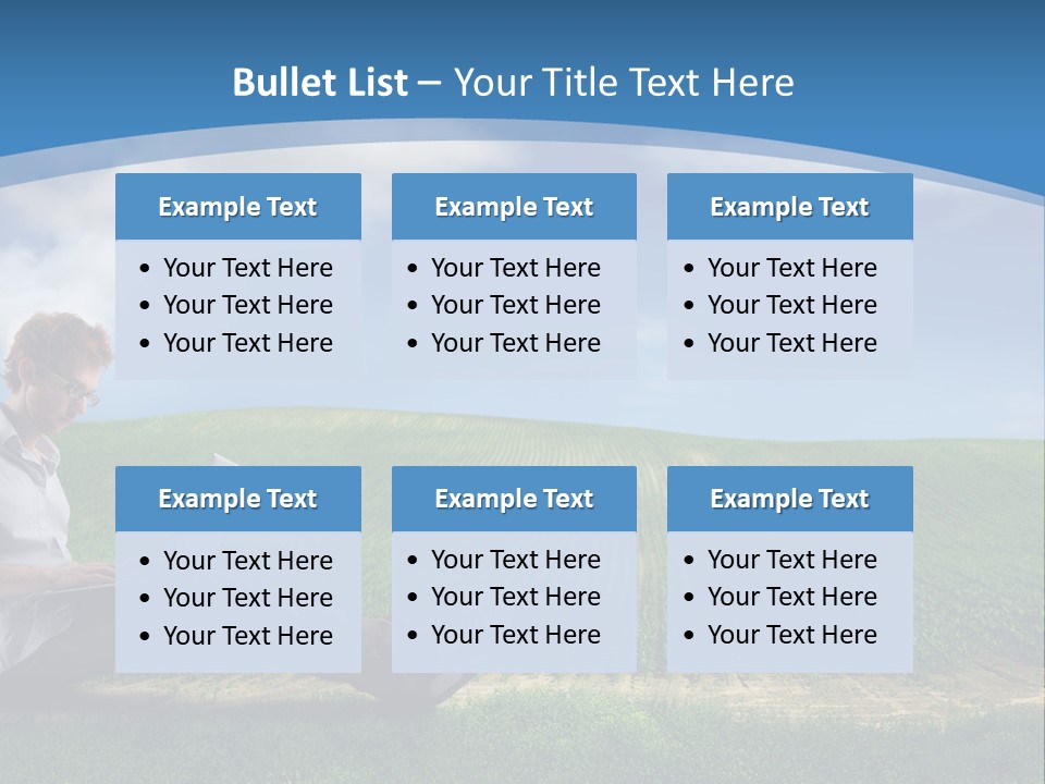 Laptop Write Connectivity PowerPoint Template