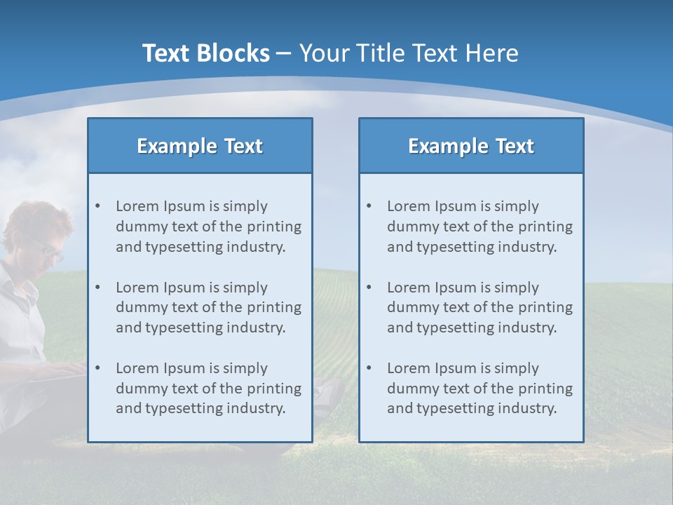 Laptop Write Connectivity PowerPoint Template