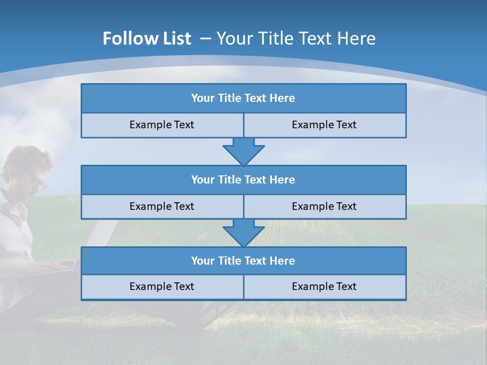 Laptop Write Connectivity PowerPoint Template