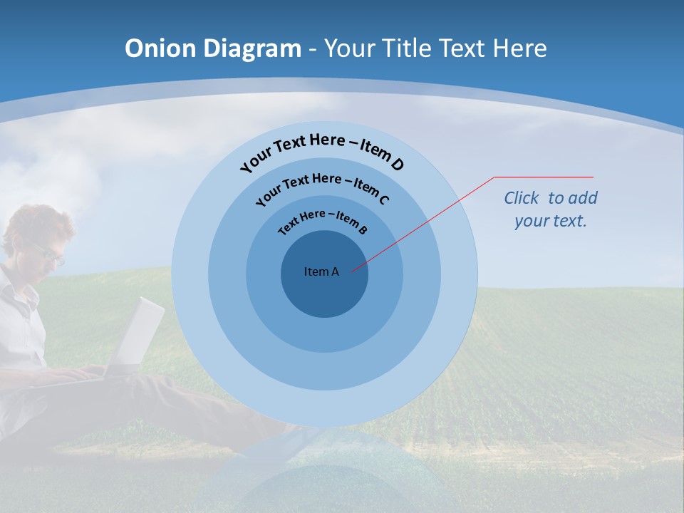 Laptop Write Connectivity PowerPoint Template