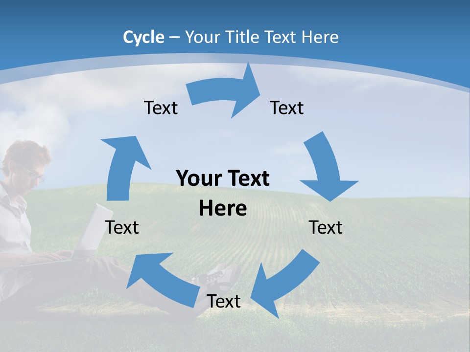 Laptop Write Connectivity PowerPoint Template