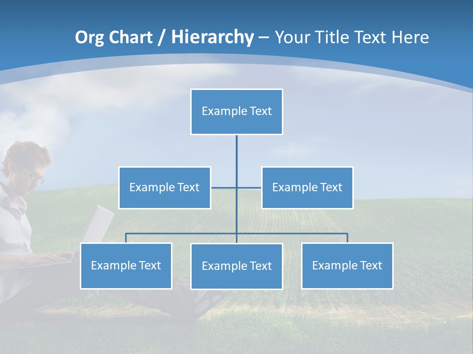 Laptop Write Connectivity PowerPoint Template