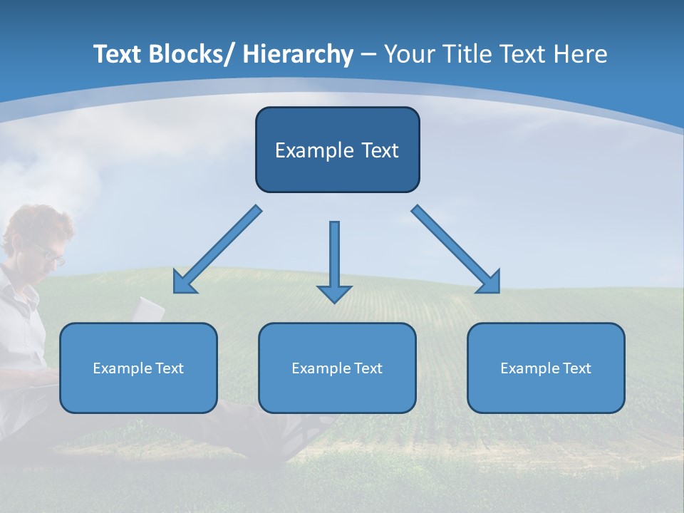 Laptop Write Connectivity PowerPoint Template