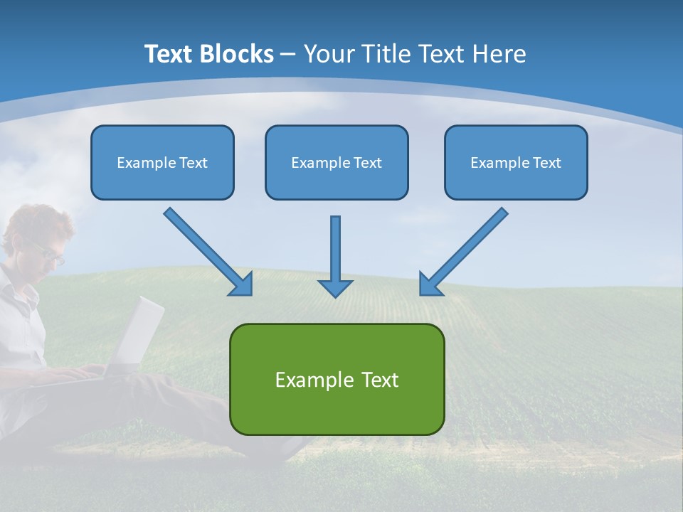 Laptop Write Connectivity PowerPoint Template