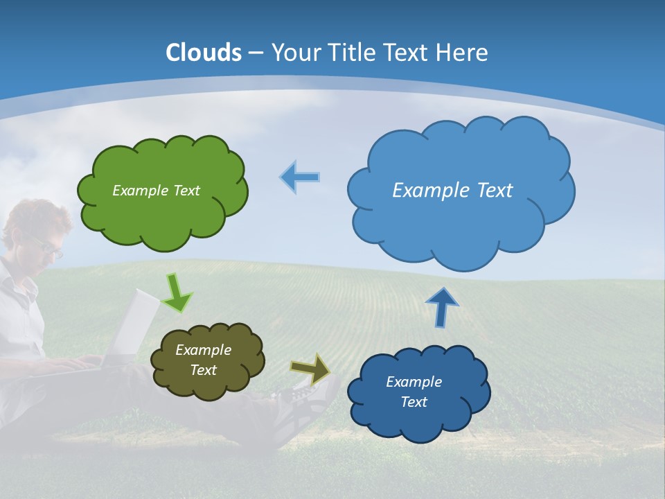 Laptop Write Connectivity PowerPoint Template