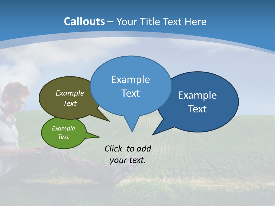 Laptop Write Connectivity PowerPoint Template