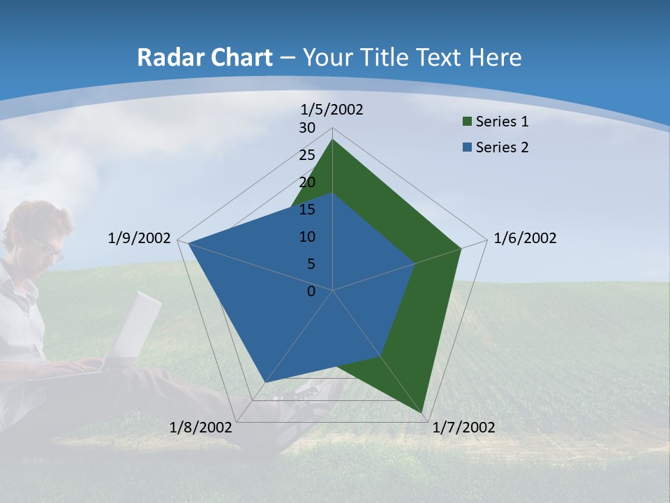 Laptop Write Connectivity PowerPoint Template