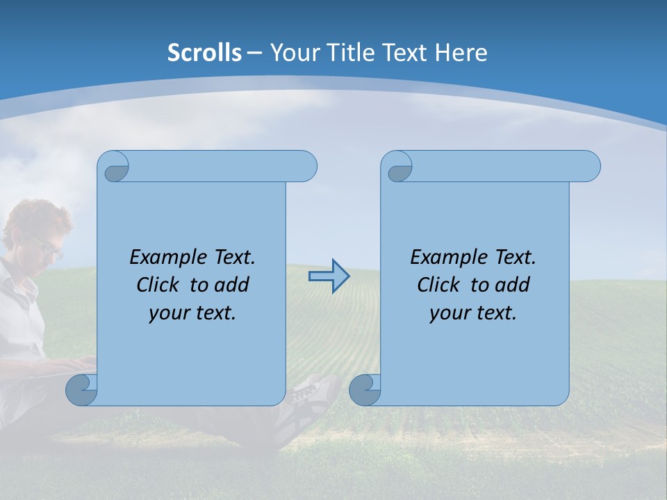 Laptop Write Connectivity PowerPoint Template