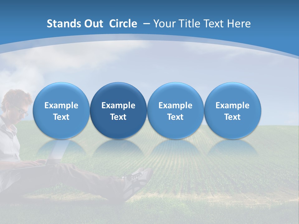 Laptop Write Connectivity PowerPoint Template