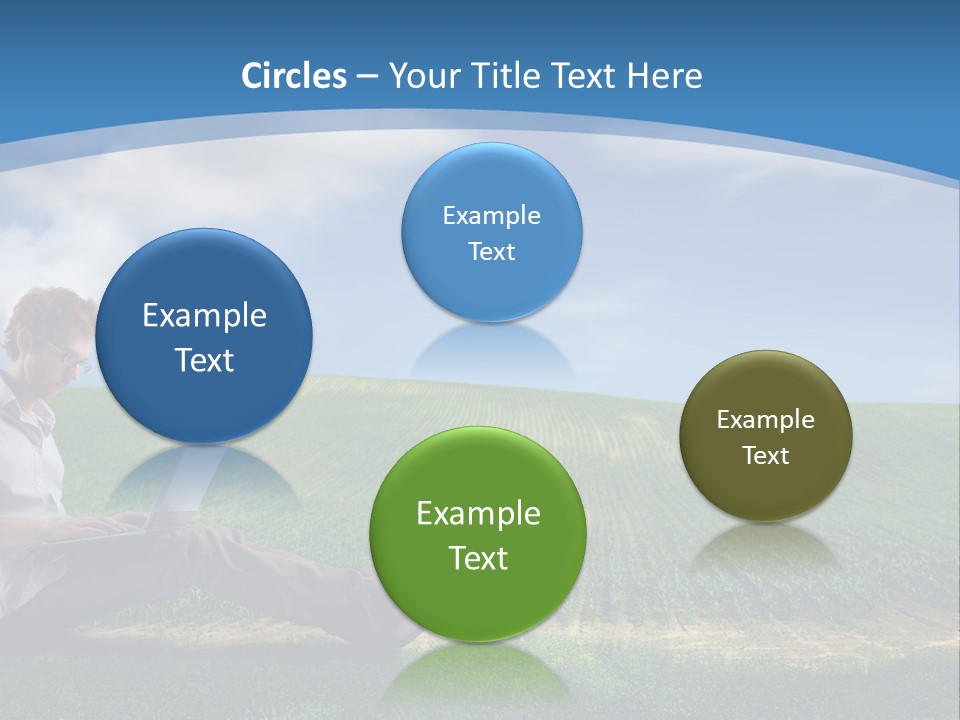 Laptop Write Connectivity PowerPoint Template