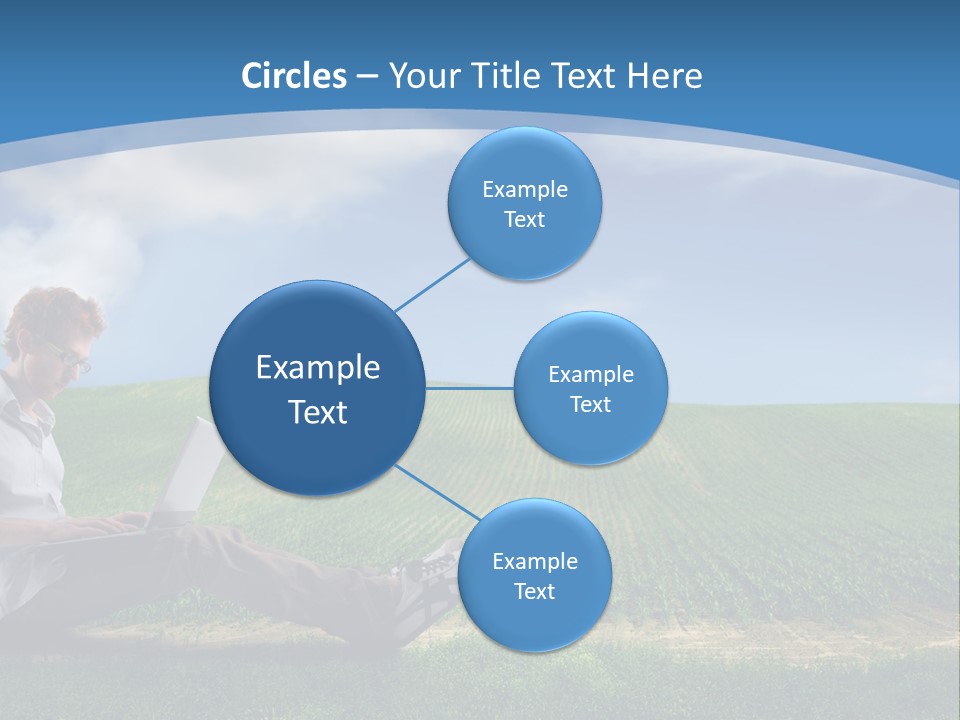 Laptop Write Connectivity PowerPoint Template
