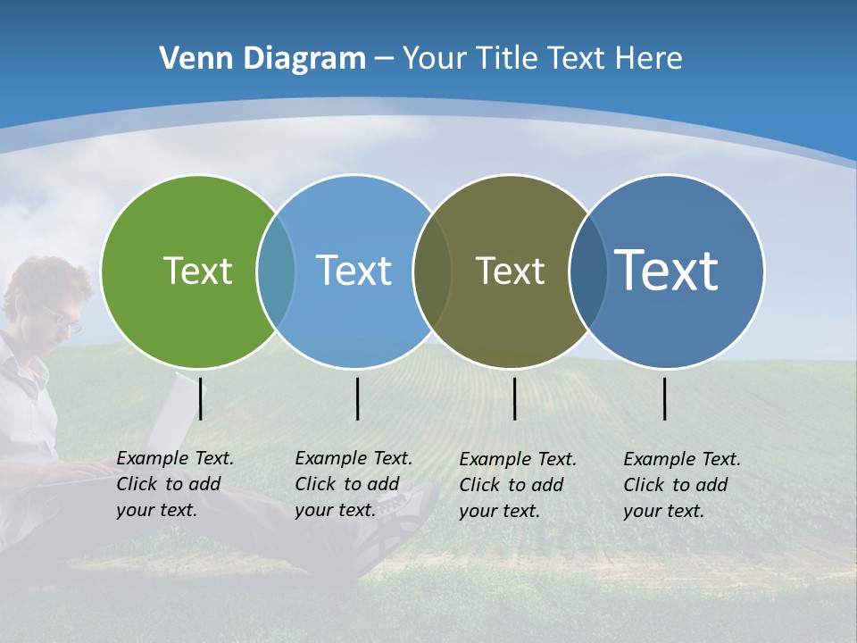 Laptop Write Connectivity PowerPoint Template