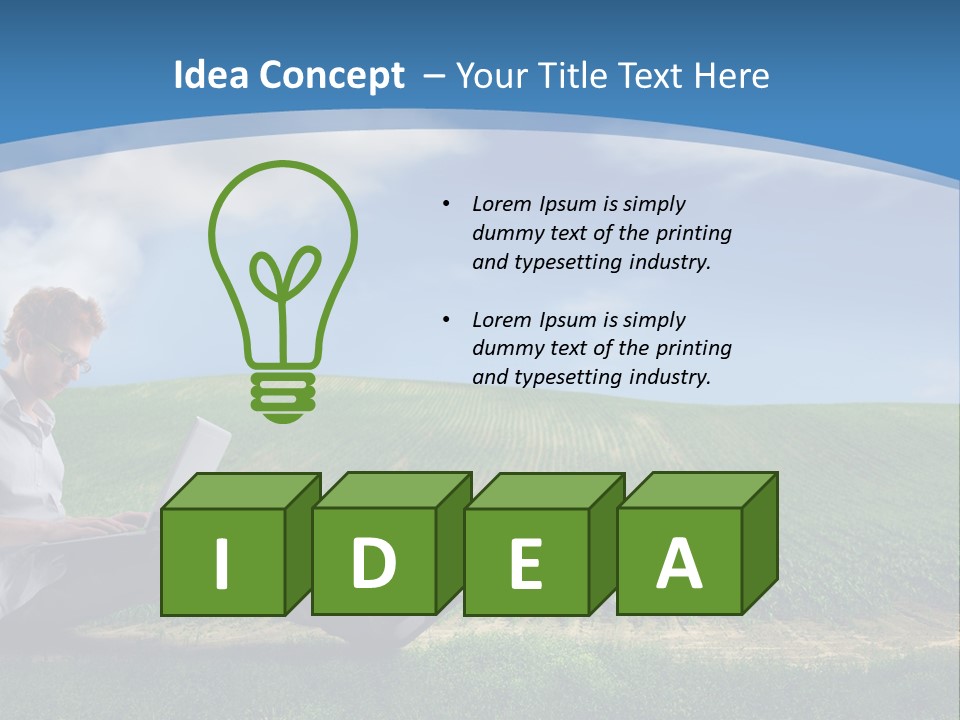 Laptop Write Connectivity PowerPoint Template
