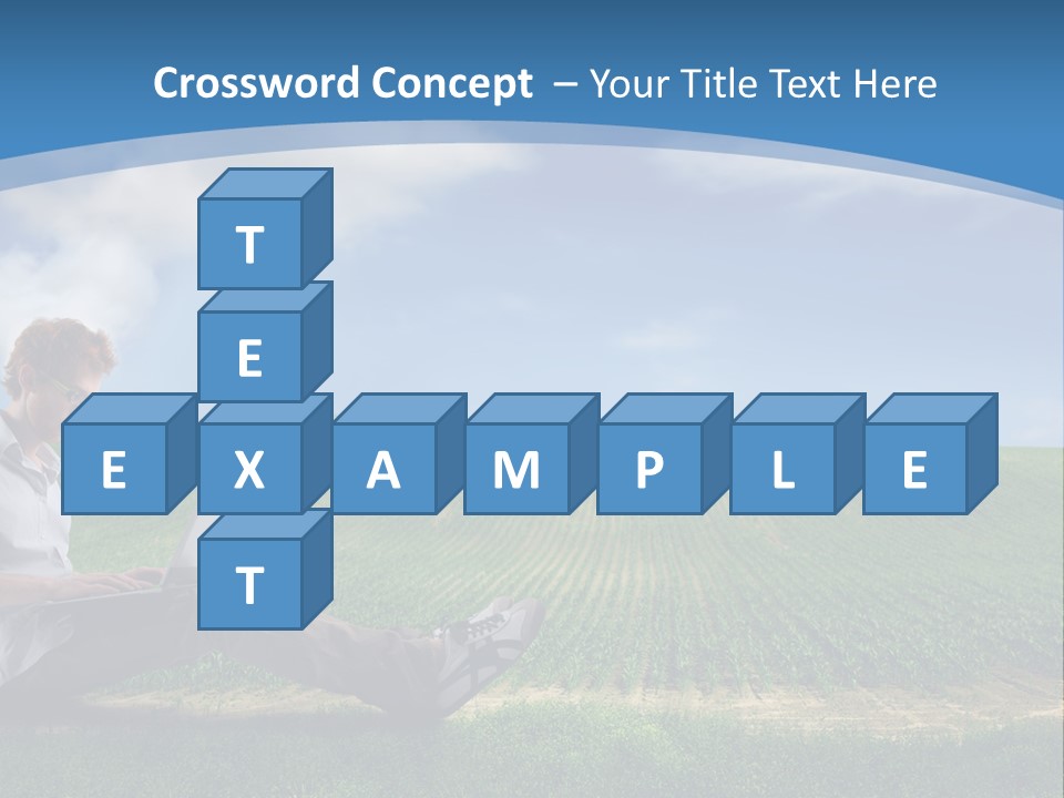Laptop Write Connectivity PowerPoint Template