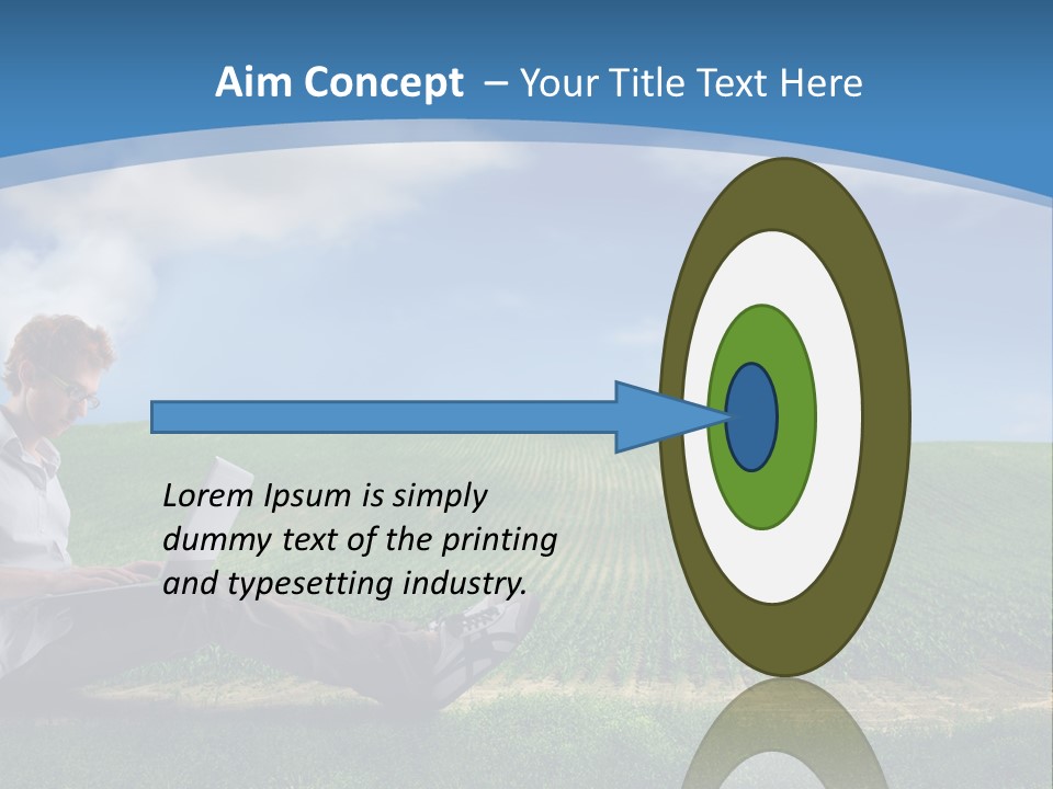 Laptop Write Connectivity PowerPoint Template