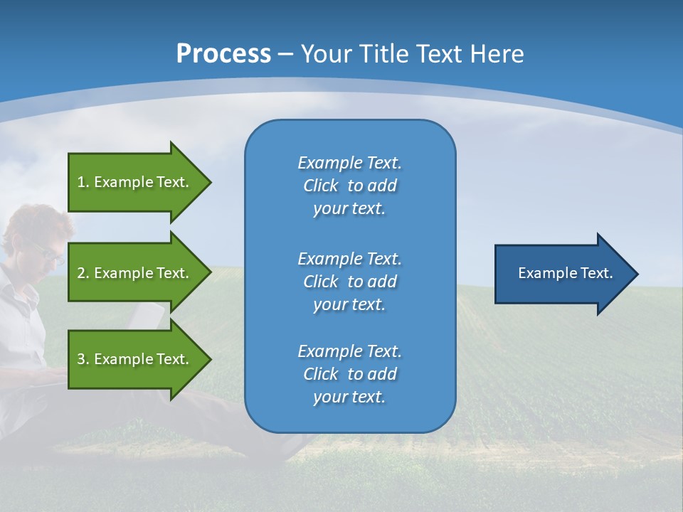 Laptop Write Connectivity PowerPoint Template